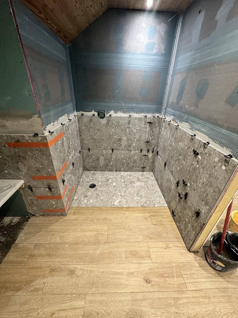 Tiling the shower