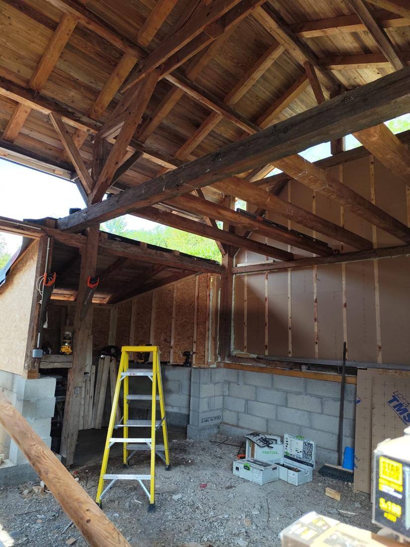 The barn stripped back