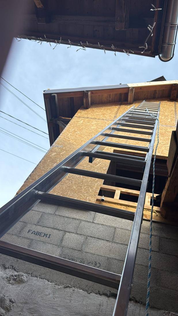 OSB cladding at height